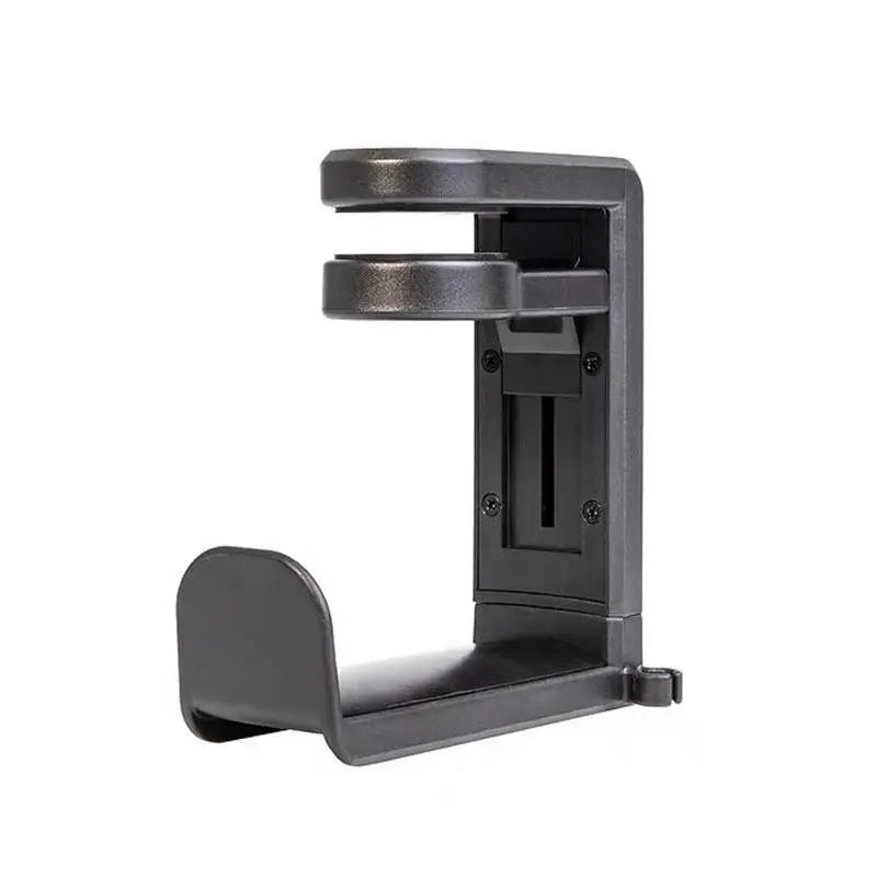 360° Rotating Under Desk Headphone Stand – Clamp-On Hanger with Cable Clip, No Drill Desk Organiser for PC Gaming Headsets